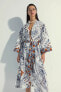 Фото #8 товара Пляжное платье Nefes Istanbul с тропическим узором из 100% хлопка A4143ax23hs