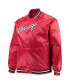 ფოტო #3 პროდუქტის Men's Red Chicago Bulls Big and Tall Hardwood Classics Raglan Satin Full-Snap Jacket