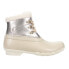 Фото #1 товара Sperry Saltwater Alpine Metallic Duck Womens Gold, Off White Casual Boots STS86