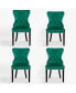 Velvet Upholstered Tufted Dining Chairs Set of 4