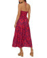 ფოტო #2 პროდუქტის Women's Floral Print Halter Sleeveless Midi Dress