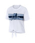 ფოტო #3 პროდუქტის Women's White Memphis Grizzlies Tie-Front T-shirt