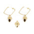 Фото #12 товара SQUARE ACORN earrings #shiny gold 1 u