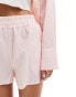 The Frolic raye shorts in pink and white stripe