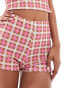 Reclaimed Vintage mini shorts in check print