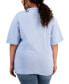 Trendy Plus Size Dream Sky Cotton Graphic T-Shirt