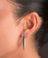 ფოტო #7 პროდუქტის Cubic Zirconia & Enamel In & Out Oval Hoop Earrings