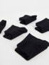 Фото #7 товара ASOS DESIGN 5 pack trainer socks in black