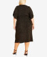 Фото #3 товара Plus Size Viva Glam Wrap Midi Dress