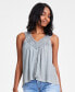 Фото #1 товара Women's Lace-Trim V-Neck Tank Top