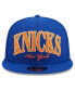 Фото #2 товара Men's Blue New York Knicks Golden Tall Text 9FIFTY Snapback Hat