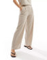 Фото #5 товара JDY high waisted crop wide fit trousers co-ord in beige