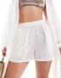 Miss Selfridge beach sheer short in cream