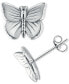 ფოტო #1 პროდუქტის Textured Butterfly Stud Earrings, Created for Macy's