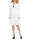 ფოტო #1 პროდუქტის Crepe Button-Front Flounce Skirt Suit, Regular and Petite Sizes