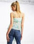 Фото #12 товара ASOS DESIGN babydoll dobby cami with waterfall side detail in blurred floral