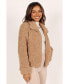 Womens Lucia Zip Front Teddy Jacket