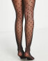 Фото #4 товара ASOS DESIGN medium polka dot tights in black