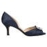 Фото #1 товара Туфли вечерние на каблуке с открытым носком Nina Corrine женские синего цвета