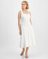 Фото #1 товара Petite Zippered-Front Denim Dress, Created for Macy's