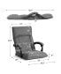 Фото #4 товара 14-Position Floor Chair Lazy Sofa Adjustable Back Headrest Waist