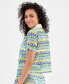 Juniors' Camp Crochet Shirt Cover-Up, Created for Macy's