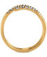 ფოტო #5 პროდუქტის Diamond Multirow Wrap Ring (1/2 ct. t.w.) in 14k Gold