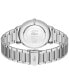 Фото #3 товара Часы и аксессуары Lacoste мужские наручные Crocorigin Кварцевые Серебристый нержавеющая сталь Браслетный часы 40 мм