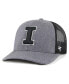 Фото #1 товара Men's Charcoal Illinois Fighting Illini Carbon Trucker Adjustable Hat