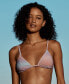 Women's Glitter Ombre Slider Triangle Bikini Top