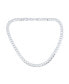 Фото #2 товара Men's Solid 7MM Diamond Cut .925 Sterling Silver Miami Cuban Curb Chain Necklace For Men s Women 30 Inch