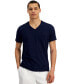 Фото #2 товара Men's Broken-Stripe V-Neck T-Shirt, Created for Macy's