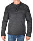 Фото #1 товара Men's Fleece Lined Rib Henley T-shirt