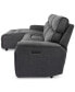 Фото #4 товара Hutchenson 3-Pc. Fabric Chaise Sectional with Power Recliner and Power Headrest