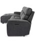 Hutchenson 3-Pc. Fabric Chaise Sectional with Power Recliner and Power Headrest