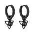 Фото #1 товара Black round earrings with 2in1 pendants TJ-0123-E-15