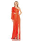 ფოტო #1 პროდუქტის Women's Ieena Sequined One Shoulder Cut Out Gown