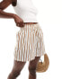 Фото #1 товара Vila shorts in spice stripe