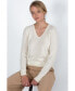 Фото #3 товара Women's 100% Pure Cashmere Long Sleeve Pullover V Neck Sweater (8160, Lime, Large )
