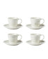 Фото #1 товара Oyster Whiteware 8 Piece Espresso Cup and Saucer Set, Service for 4