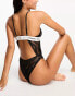 Фото #6 товара Tommy Jeans Heritage cut out thong bodysuit lace with logo waistband in black