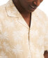 Фото #2 товара Men's Linen-Blend Palm Print Short Sleeve Camp Shirt