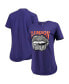 Фото #1 товара Women's Purple Clemson Tigers Wild Lips Core T-shirt