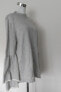 Style &Co Women's Mock Neck Sweater Tiered Bell Sleeve Gray white trim XS