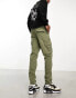 Bershka cargo trouser in khaki