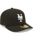 Фото #3 товара Men's New York Mets Black White Low Profile 59FIFTY Fitted Hat