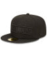 ფოტო #1 პროდუქტის Men's Washington Commanders Black on Black Alternate Logo 59FIFTY Fitted Hat