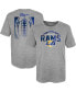 Preschool Boys and Girls Heathered Gray Los Angeles Rams Blitz Ball T-shirt