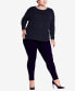 Фото #5 товара Plus Size Carina Cable Knit Round Neck Sweater