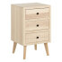 Nightstand MARIE Natural Aspen wood 42 x 40 x 70 cm